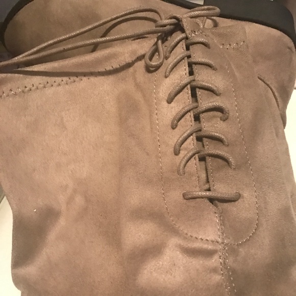 Vegan Suede Over the Knee Boot - Picture 5 of 6